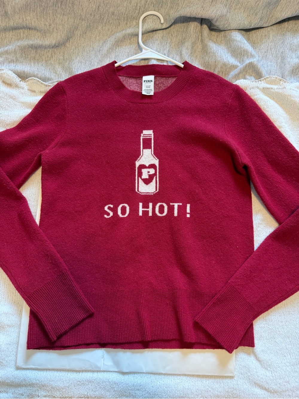 Pink 'So Hot!' Crewneck Sweater - PINK Victoria's Secret Brand